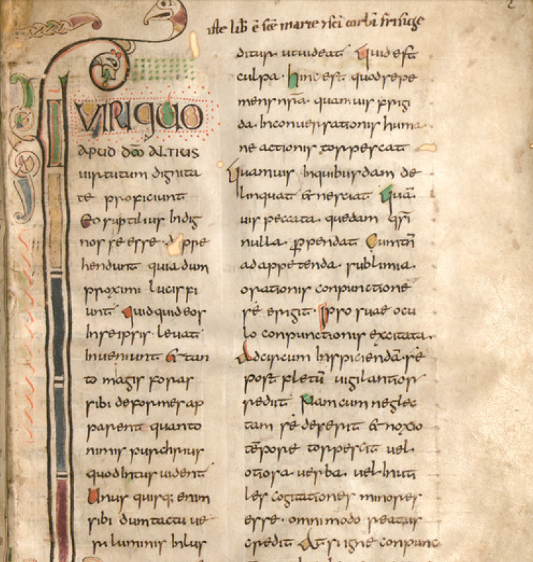 Fragment of Moralia in Job, Part Six (ca. 600-748) - dszfoundation