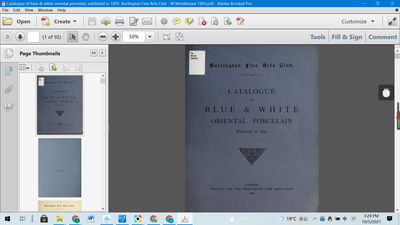 Catalogue of blue & white oriental porcelain, exhibited in 1895  Burlington Fine Arts Club - W Monkhouse 1895 - dszfoundation