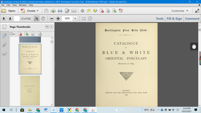 Catalogue of blue & white oriental porcelain, exhibited in 1895  Burlington Fine Arts Club - W Monkhouse 1895 - dszfoundation