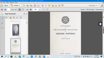 Catalogue of the Macomber collection of Chinese pottery - 1909 - dszfoundation