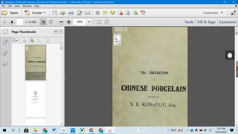 Catalogue of the well-known collection of Chinese porcelain - S Kennedy 1916 - dszfoundation