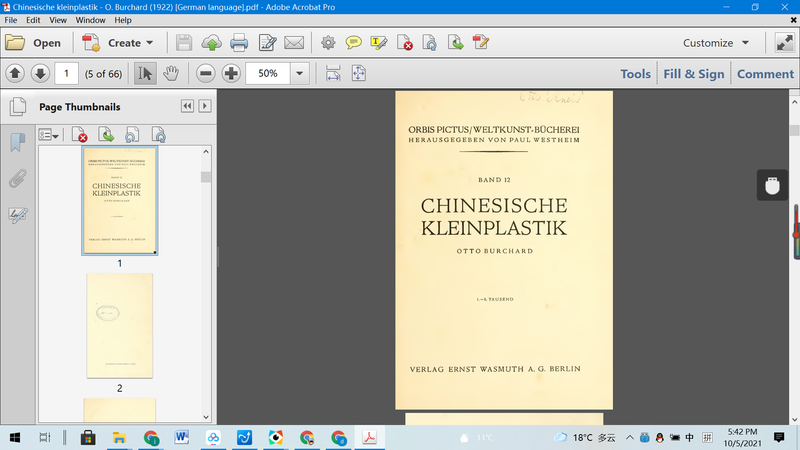 Chinesische kleinplastik - O. Burchard (1922) [German language] - dszfoundation