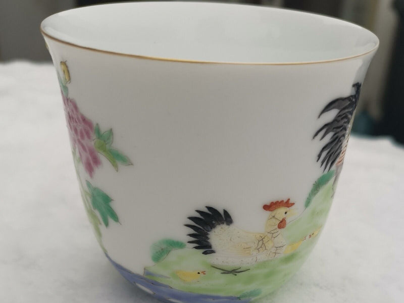 A Beautiful Chinese Yongzheng Falangcai Chicken Cup