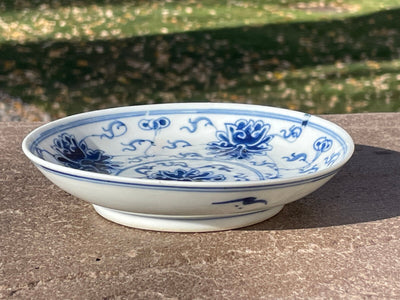 Antique Chinese GuangXu Blue & White Porcelain Plate