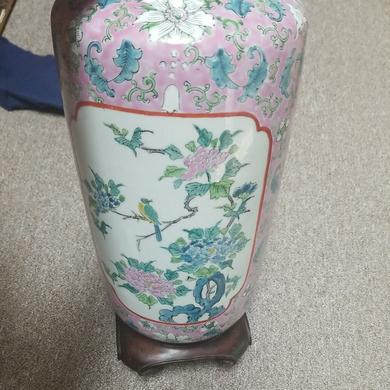 Antique Chinese Porcelain Pair Of Lamps