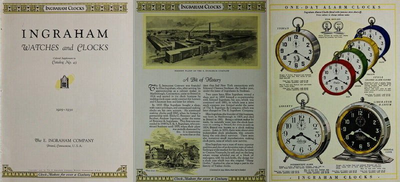 V20-18 RARE OLD E. INGRAHAM & COMPANY WATCHES & CLOCKS CATALOGS (1897-1940)