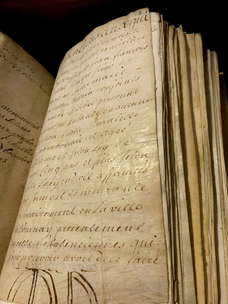 1688-1750 PARCHMENT MANUSCRIPTS BOOK - dszfoundation